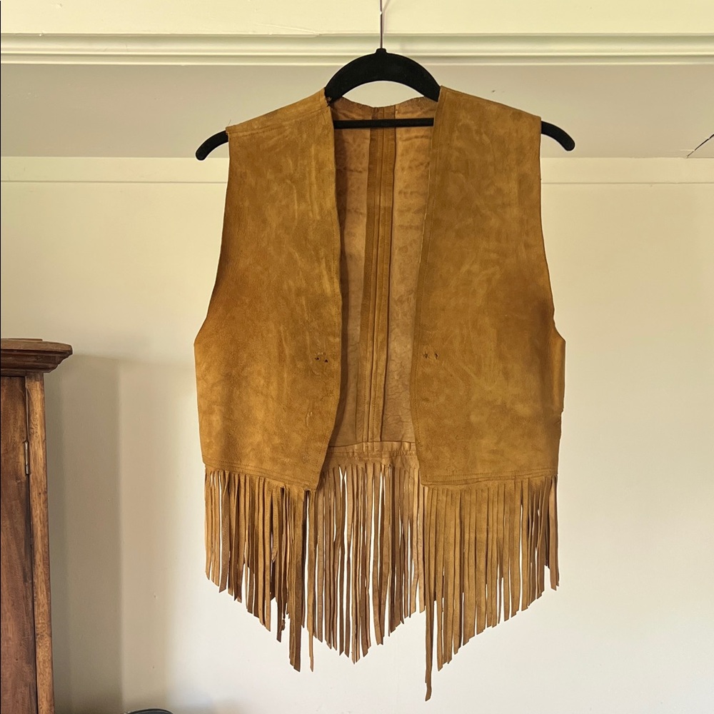 Suede Fringe Vest
